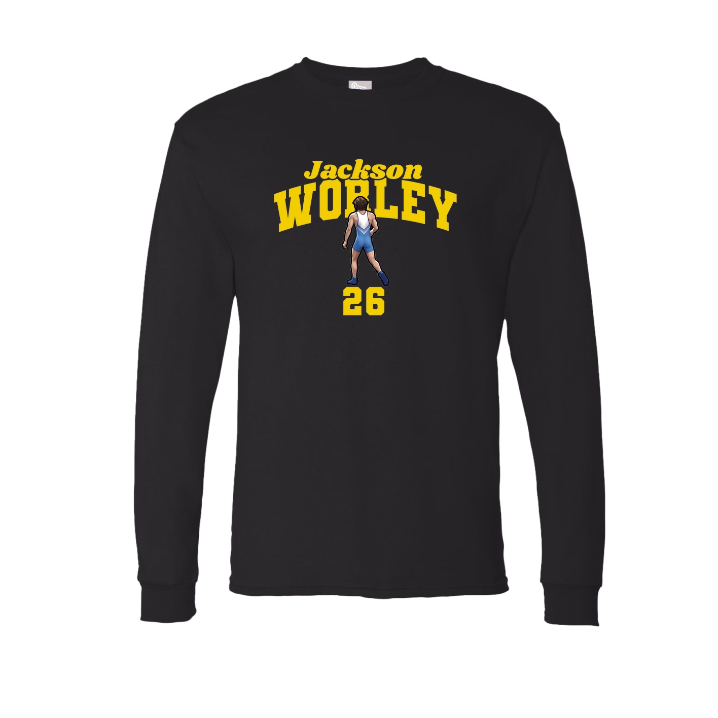 Long Sleeve Tee — Signature Arch in Black