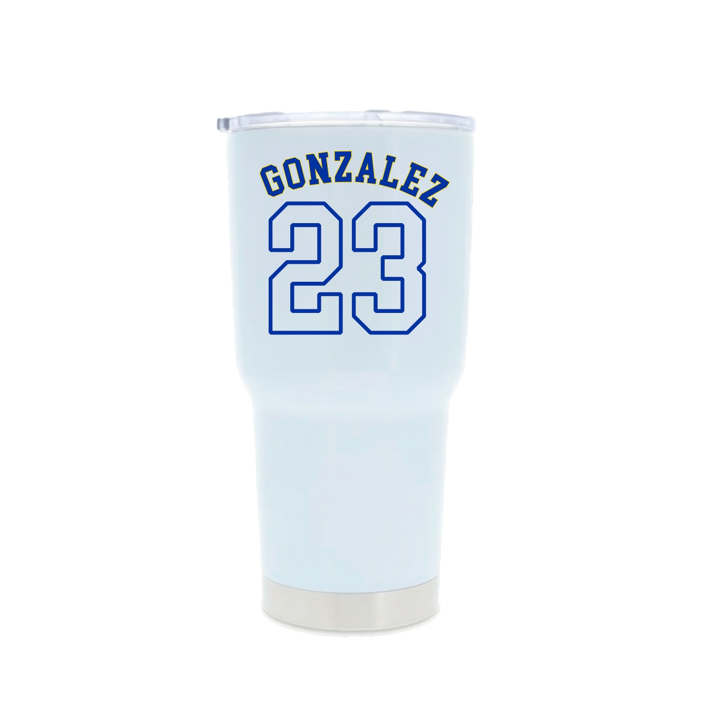 30oz Stainless Steel Tumbler — Shirsey Arch in White