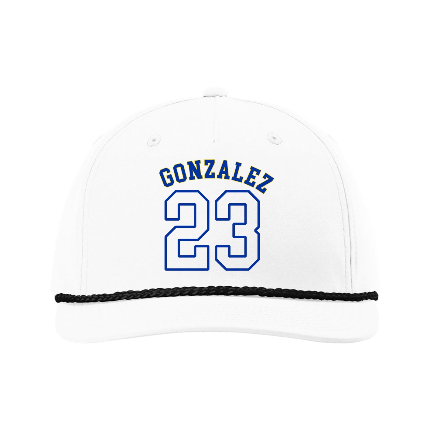 Five-Panel Classic Rope Cap — Shirsey Arch in White