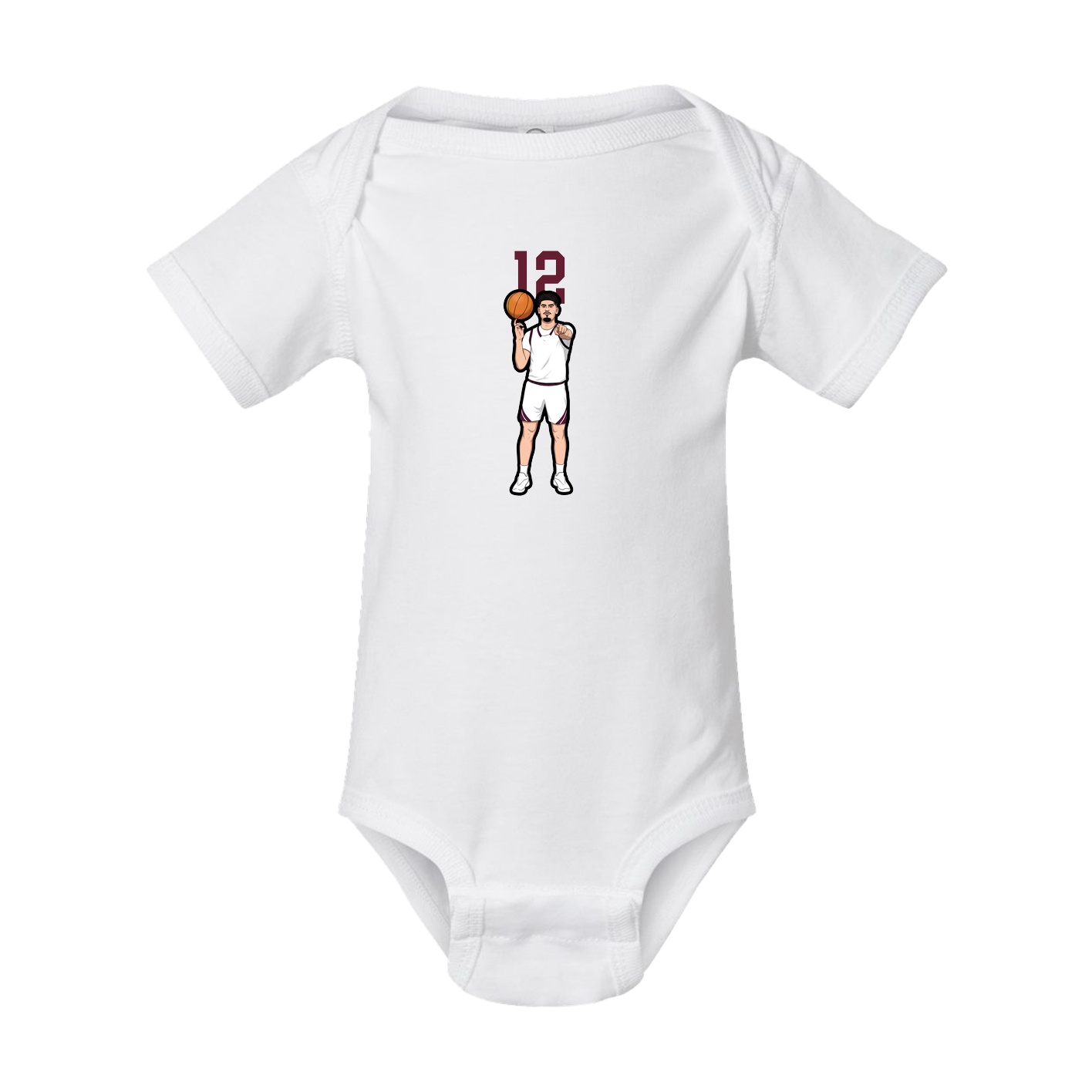 Baby Onesie — Number Top in White