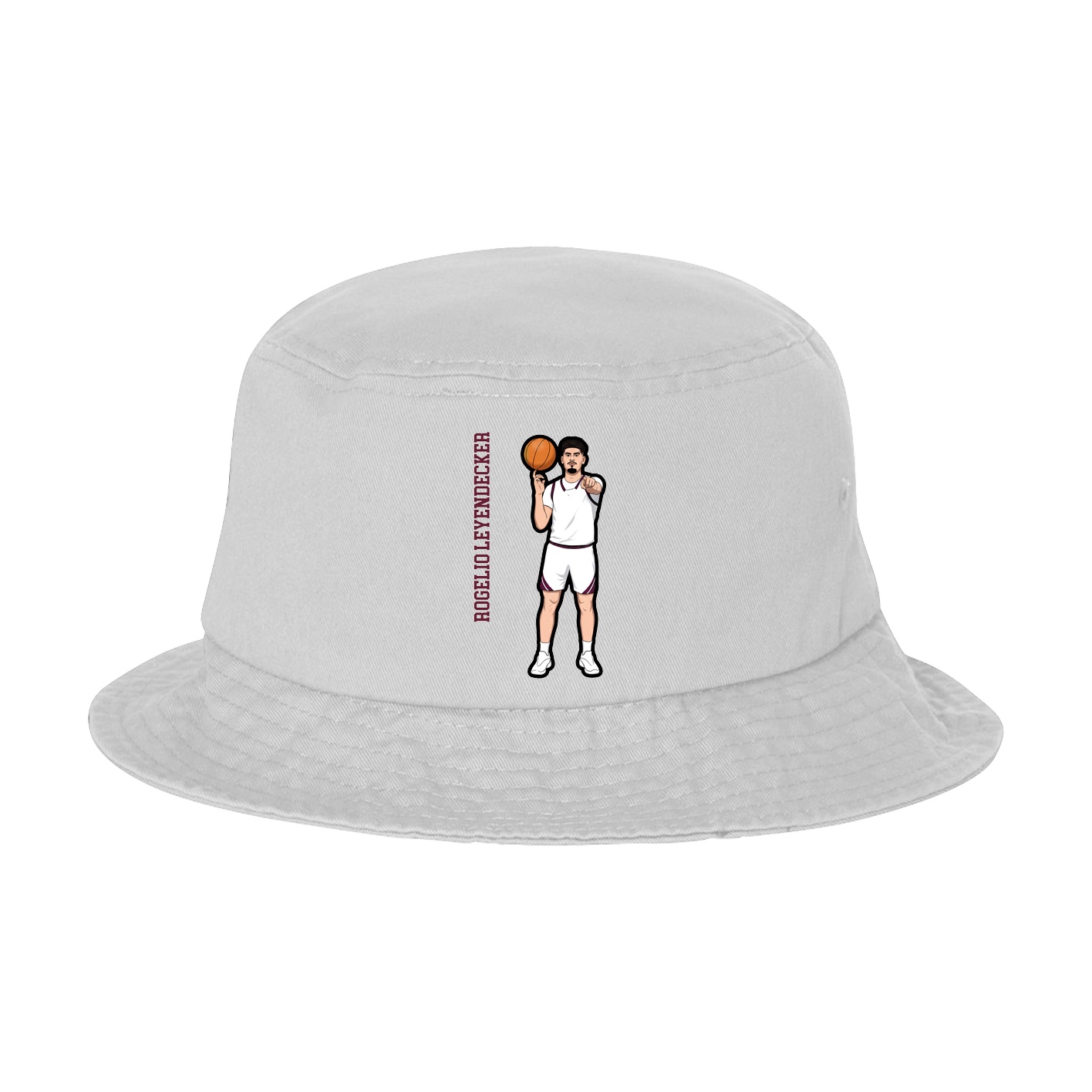Bucket Cap — Name Vertical in White