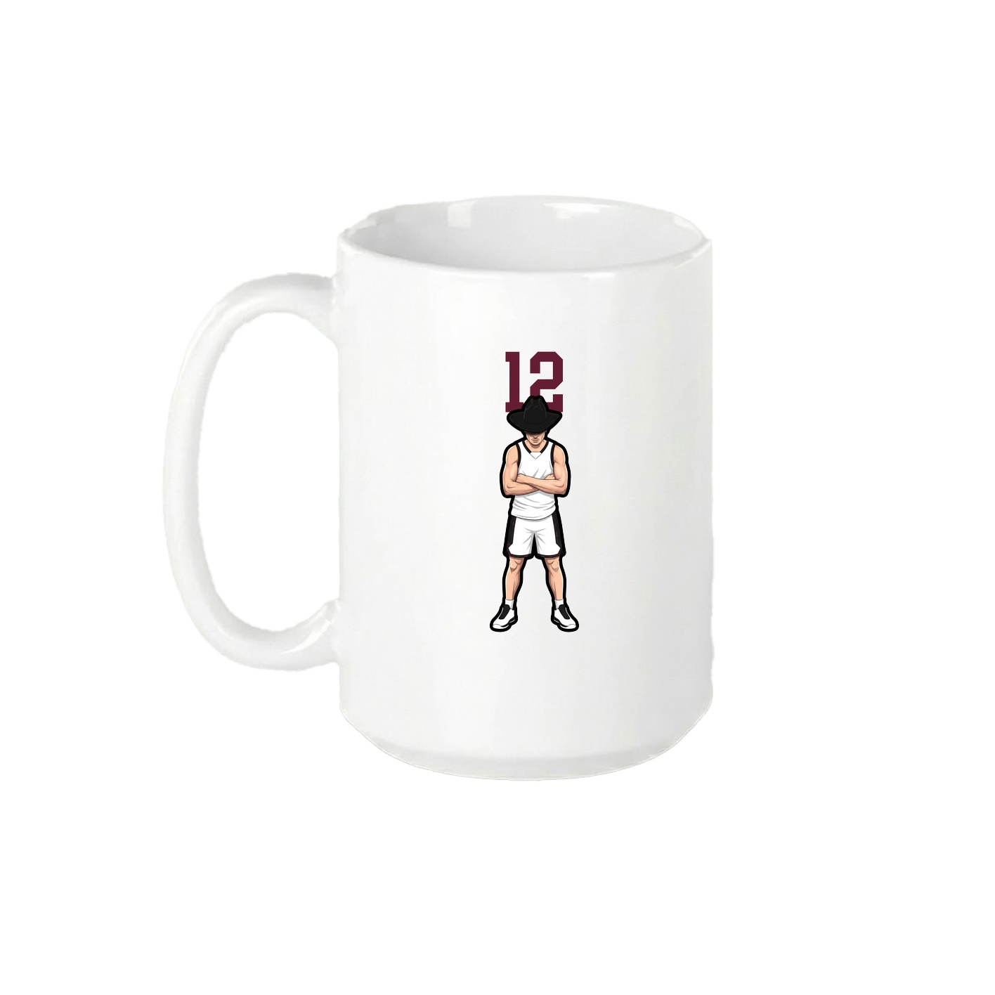 15oz Coffee Mug — Number Top in White