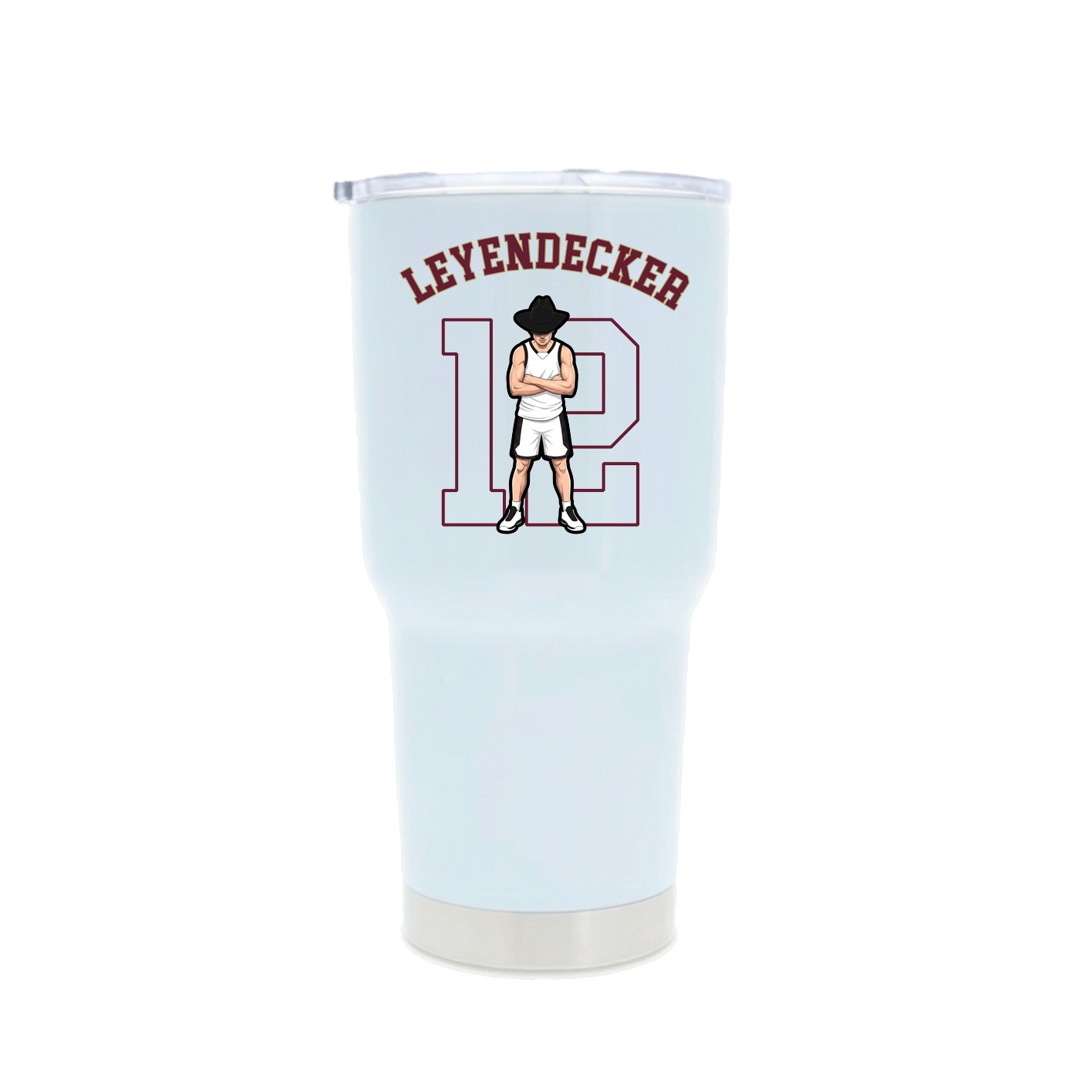 30oz Stainless Steel Tumbler — Shirsey Arch in White