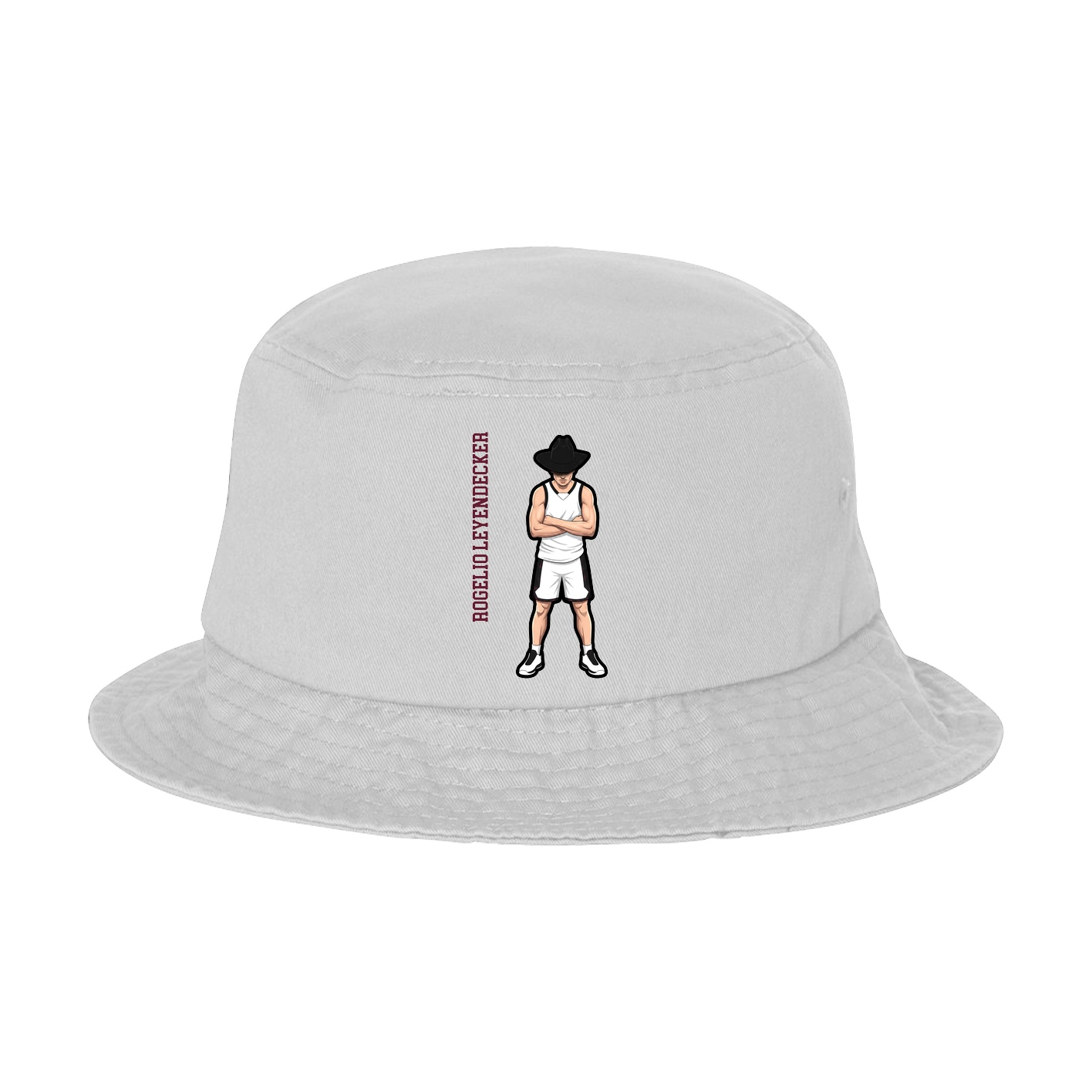 Bucket Cap — Name Vertical in White