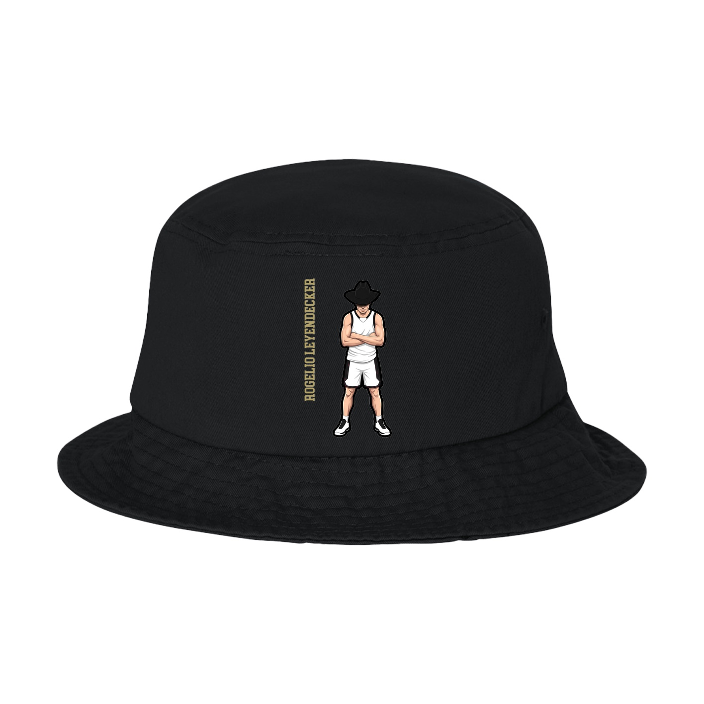 Bucket Cap — Name Vertical in Black