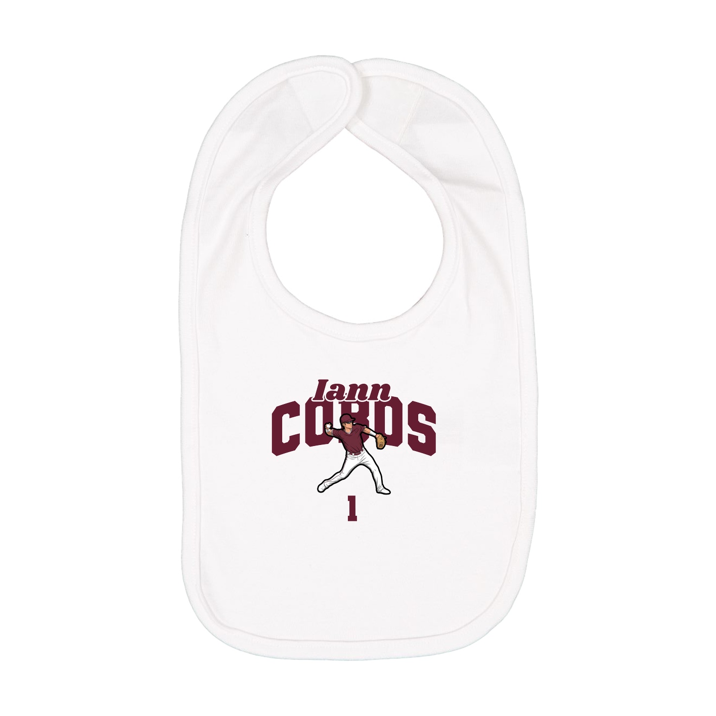 Infant Bib — Signature Arch in White