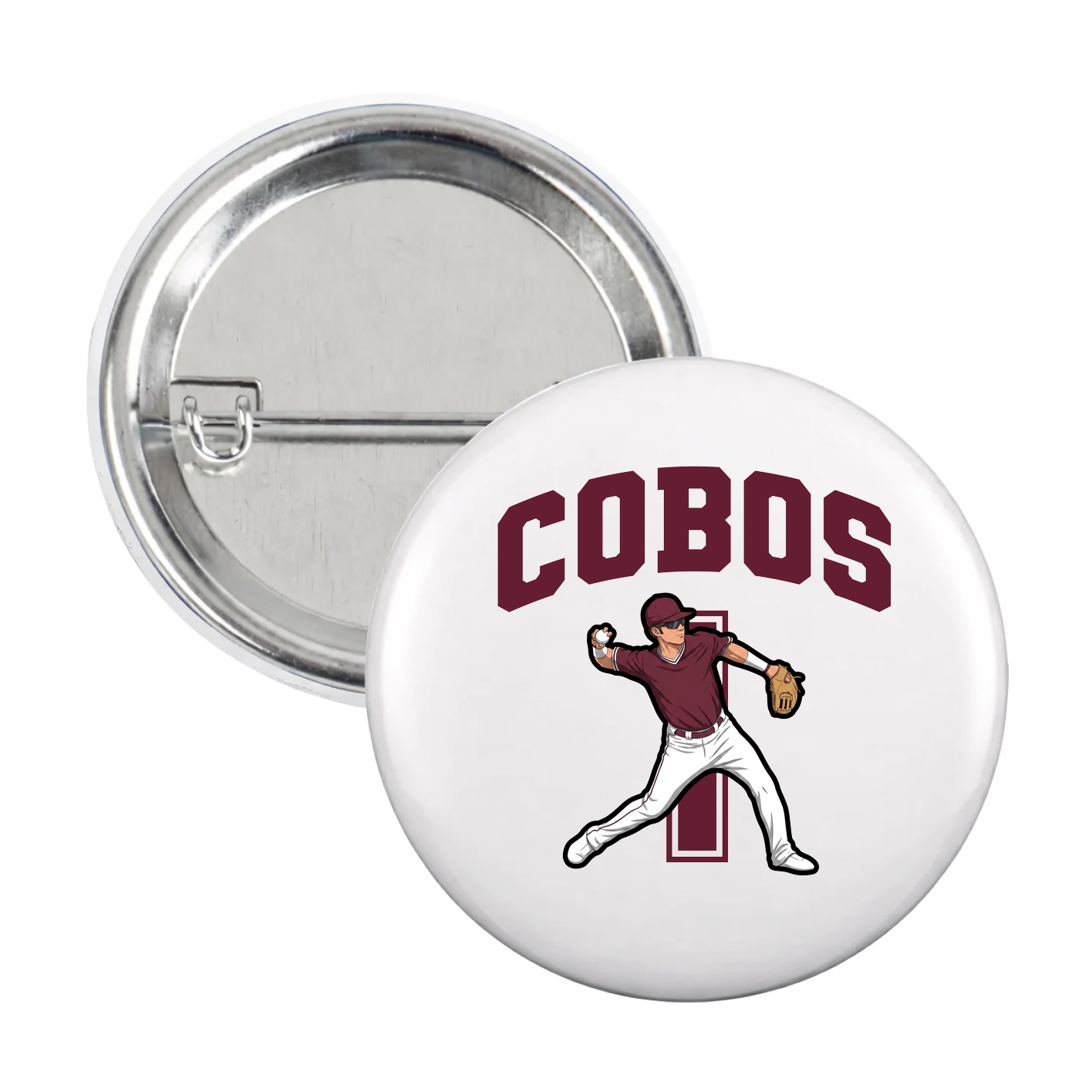 Game Day Button — Number in White