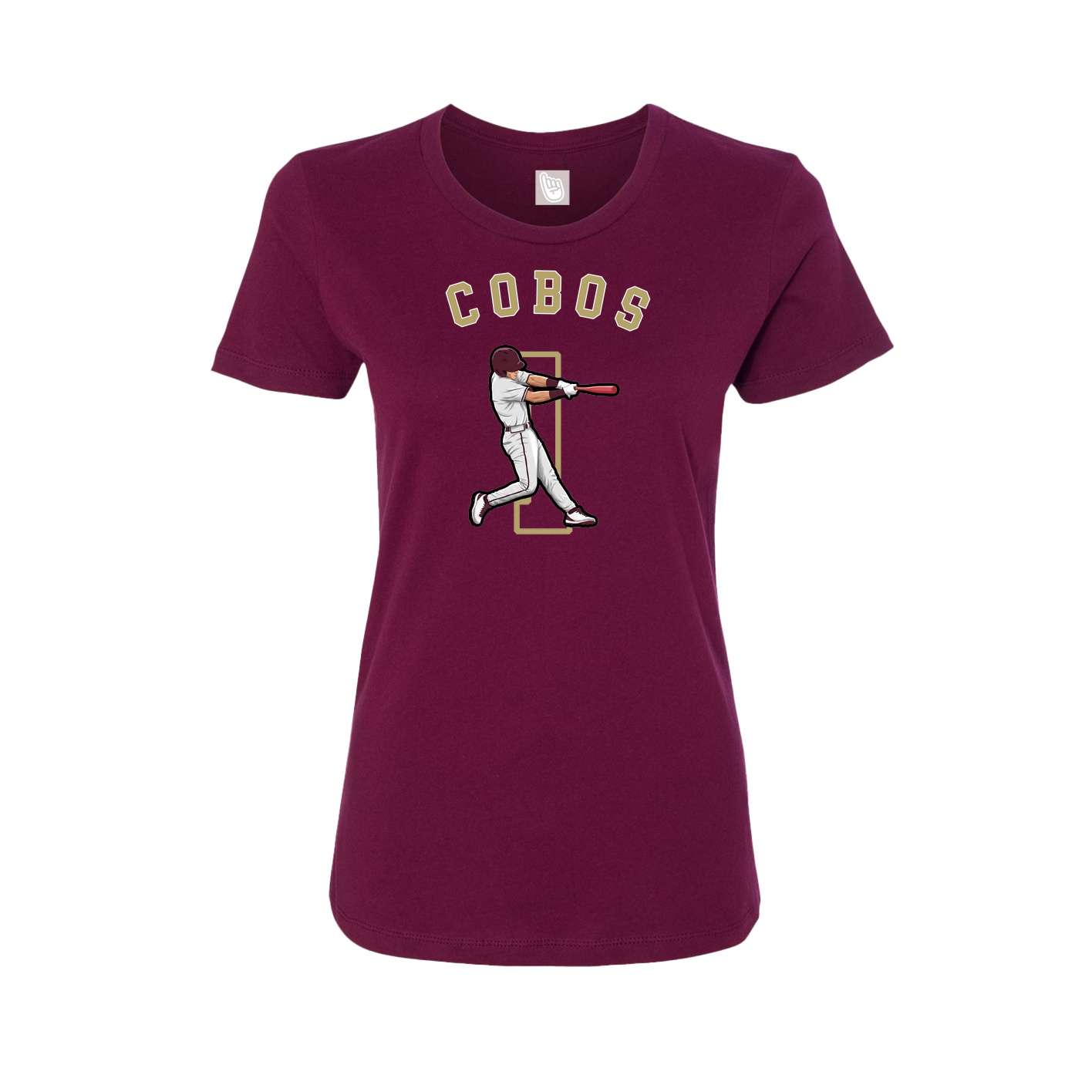 Fitted Women's Tee — Shirsey Arch in Maroon