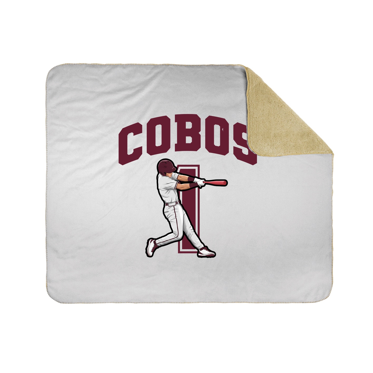 Throw Blanket — Number in White