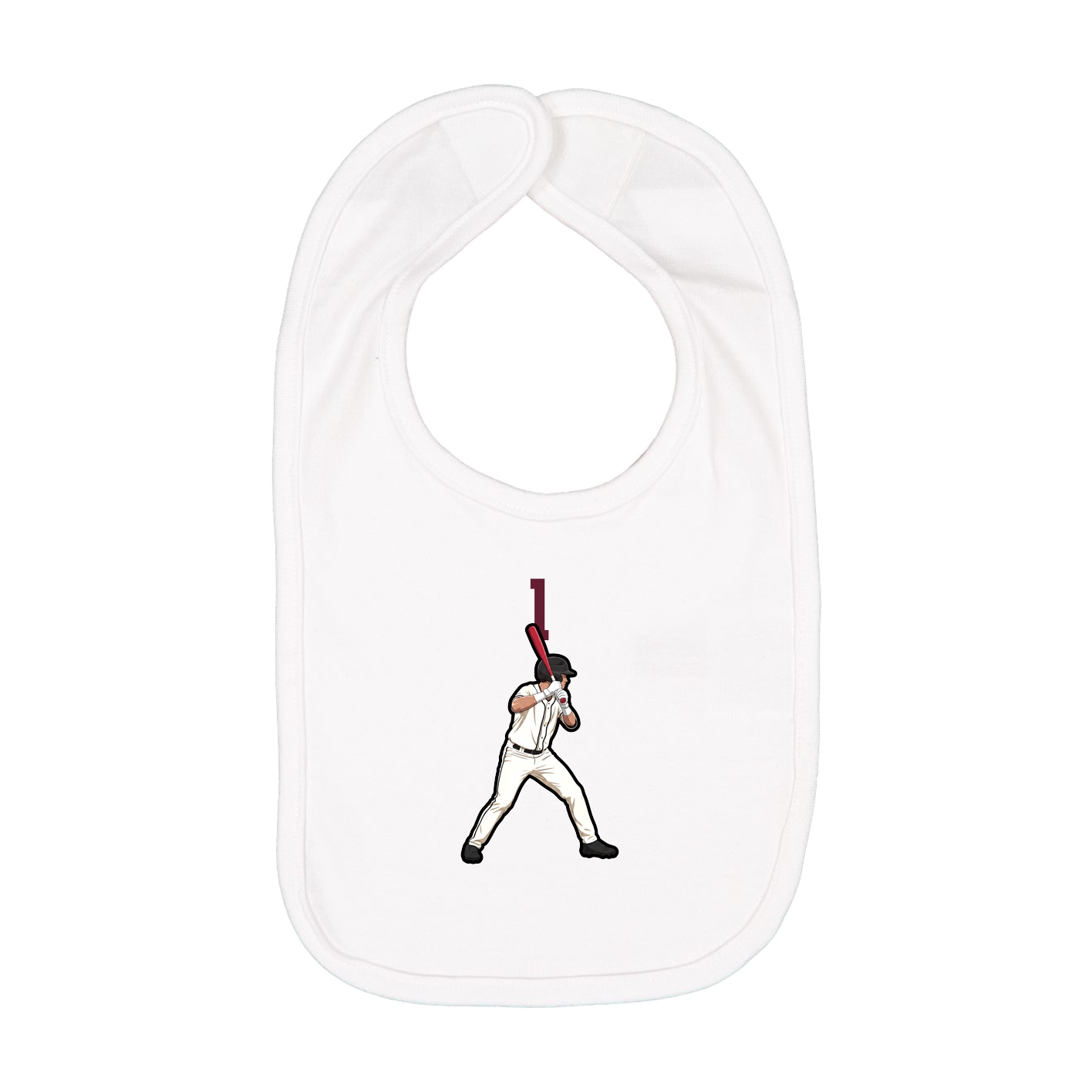 Infant Bib — Number Top in White
