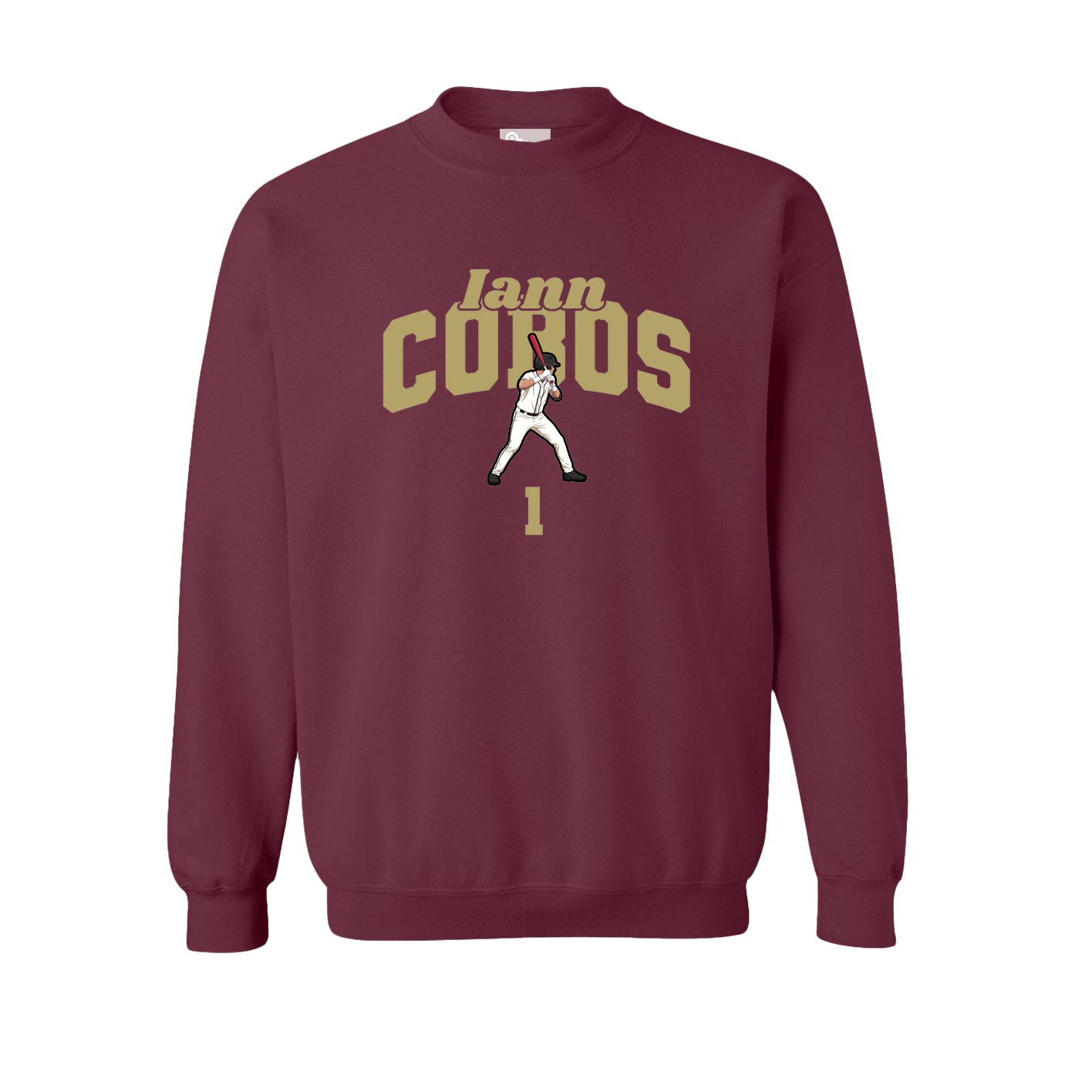 Fleece Crew — Signature Arch in Maroon