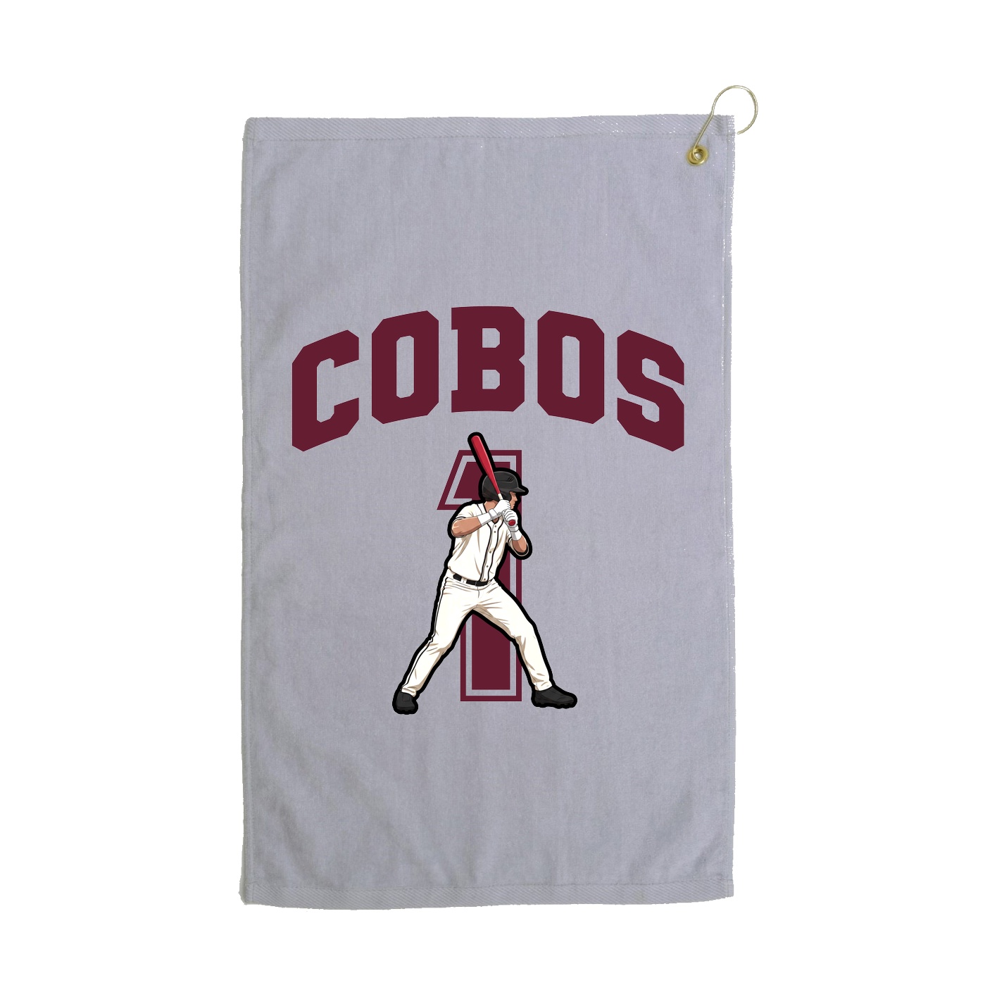 Golf Towel — Number in Grey
