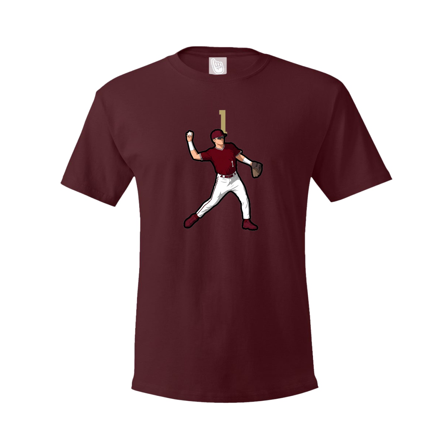 Tee — Number Top in Maroon
