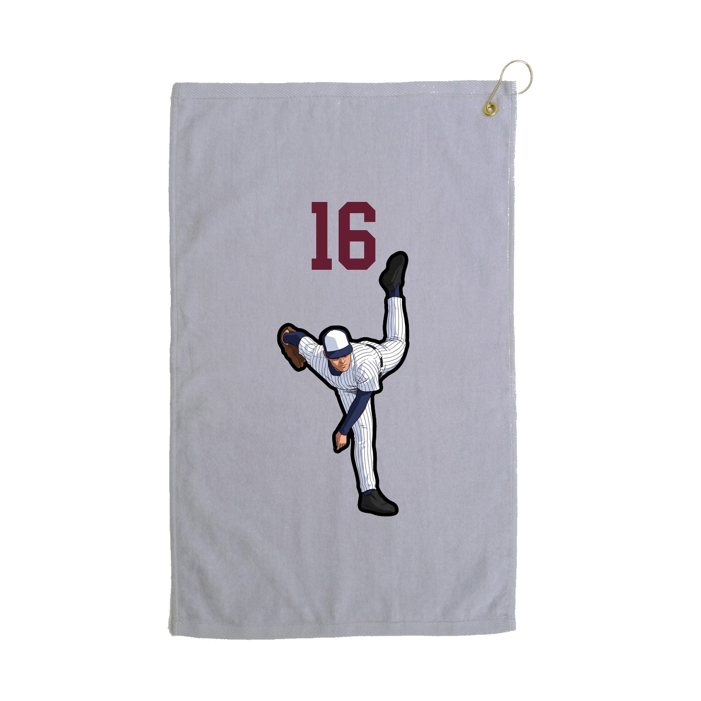 Golf Towel — Number Top in Grey