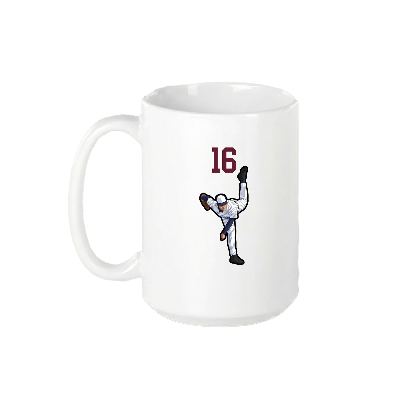 15oz Coffee Mug — Number Top in White