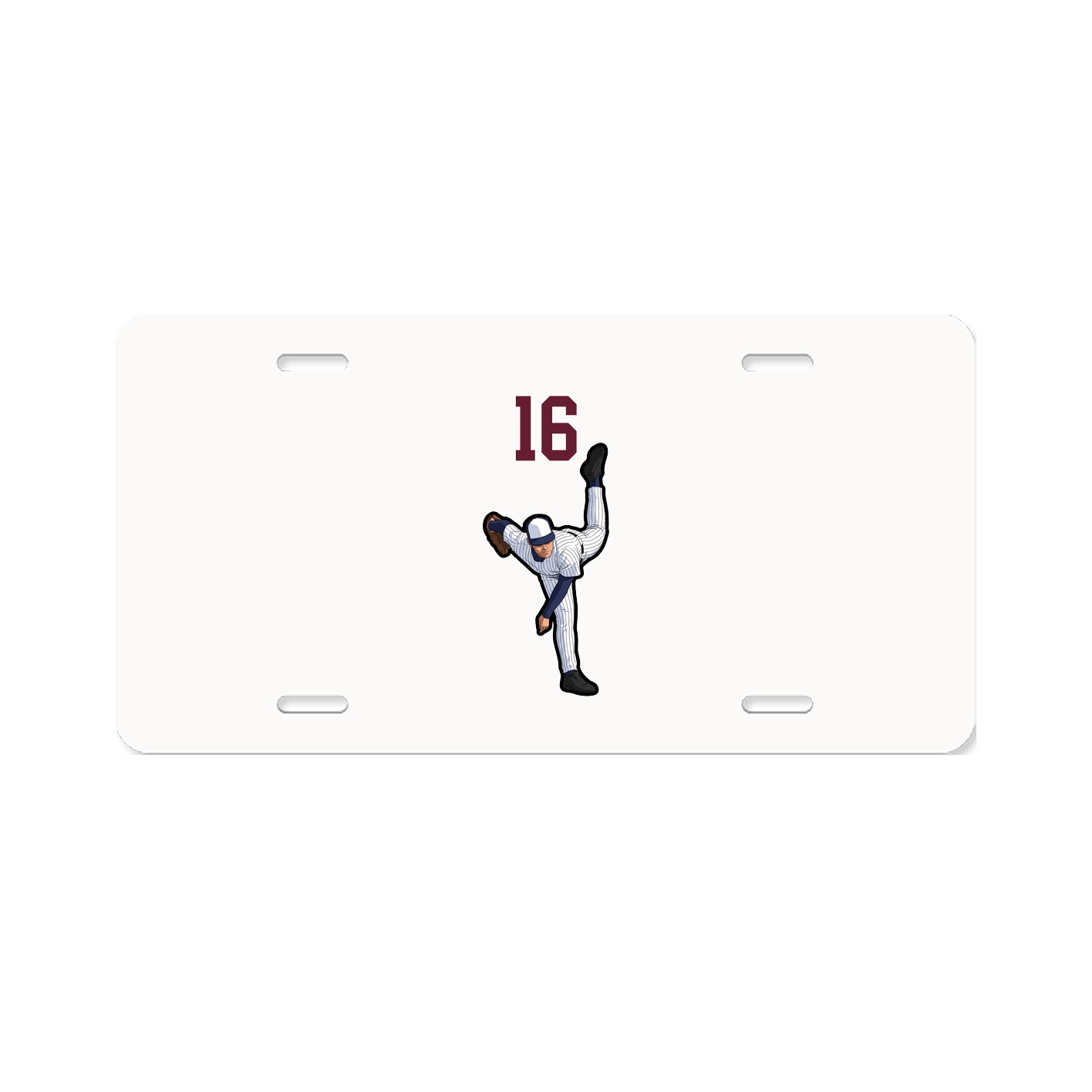 License Plate — Number Top in Classic
