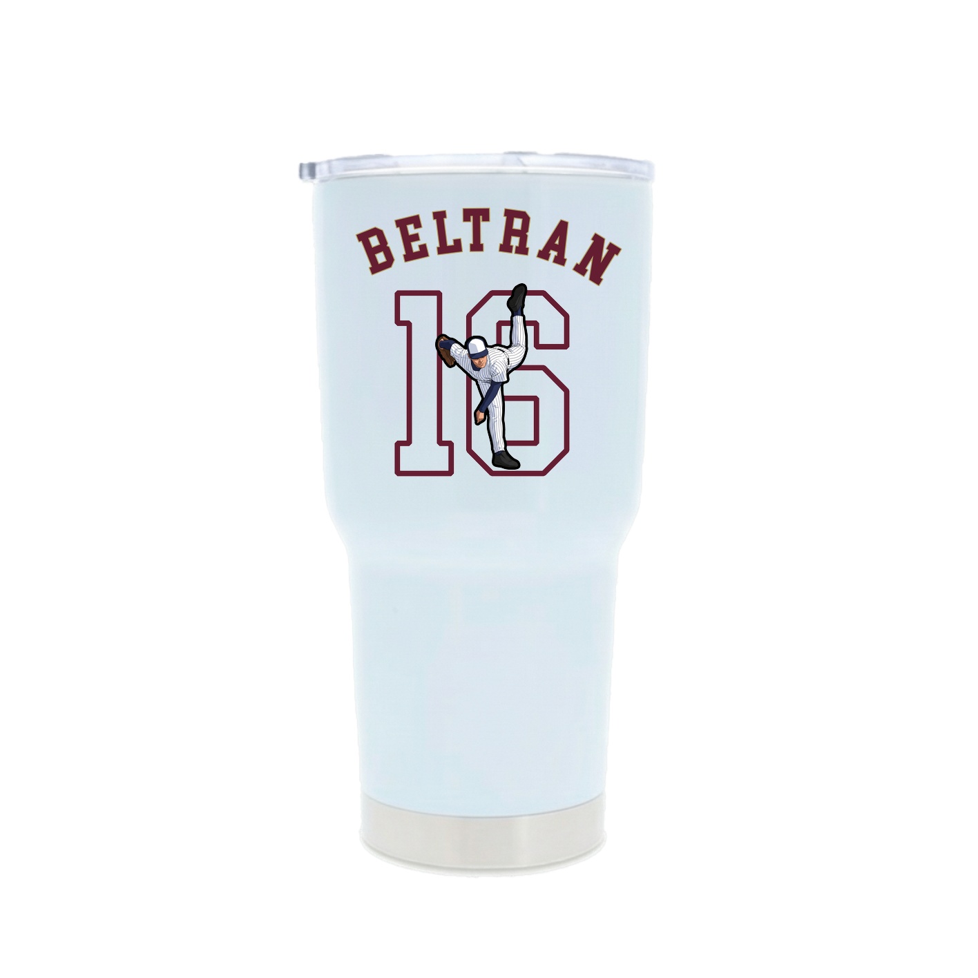 30oz Stainless Steel Tumbler — Shirsey Arch in White