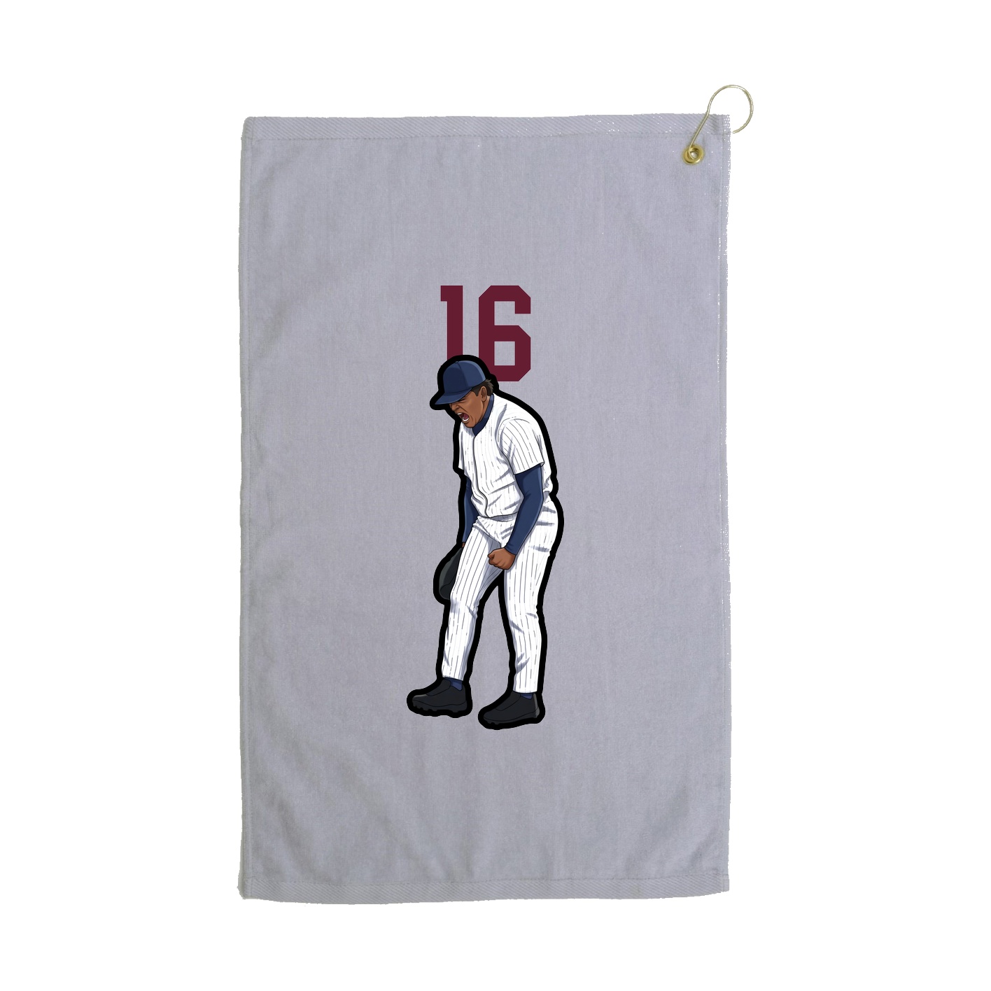Golf Towel — Number Top in Grey