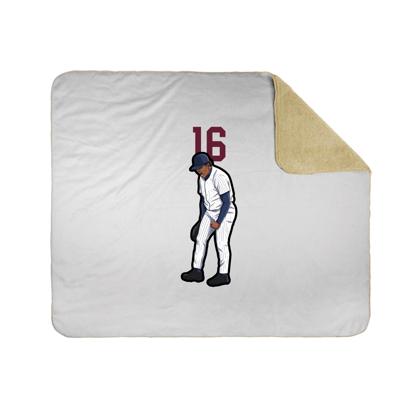 Throw Blanket — Number Top in White