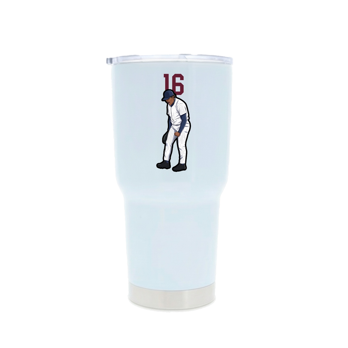 30oz Stainless Steel Tumbler — Number Top in White