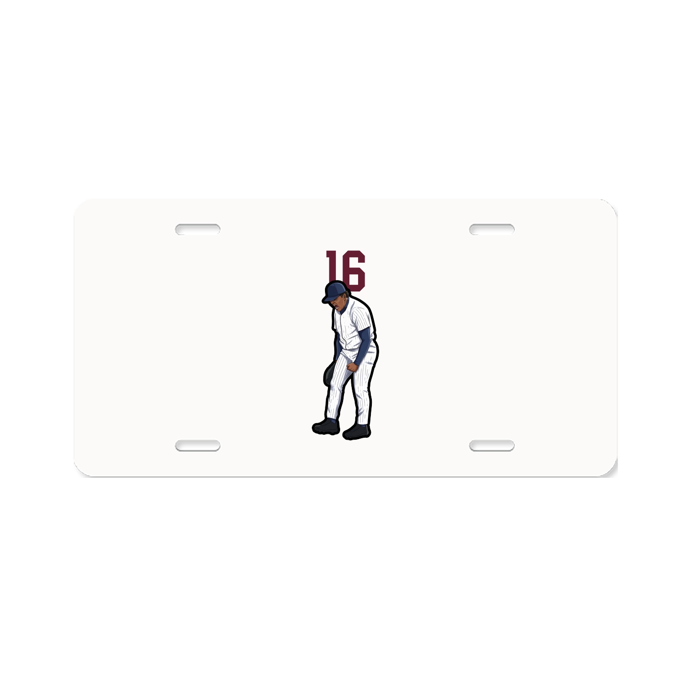 License Plate — Number Top in Classic