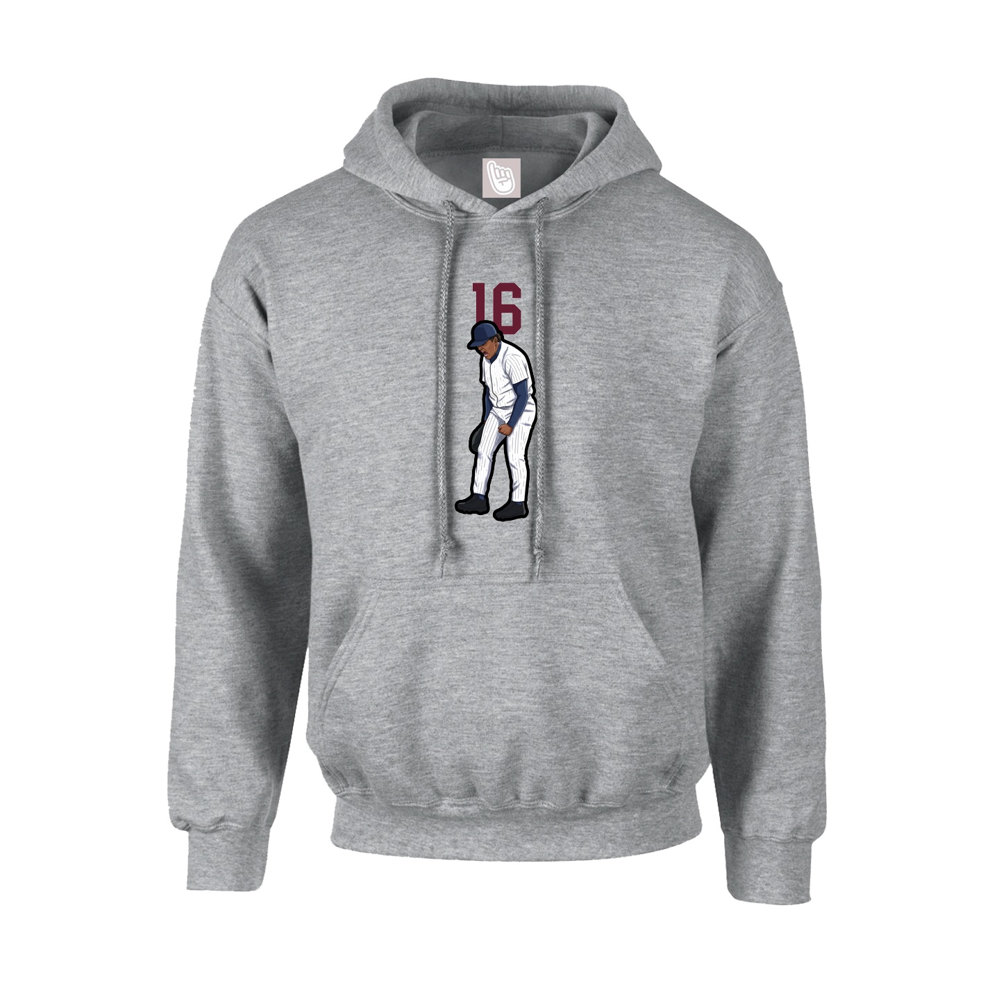 Hoodie — Number Top in Grey
