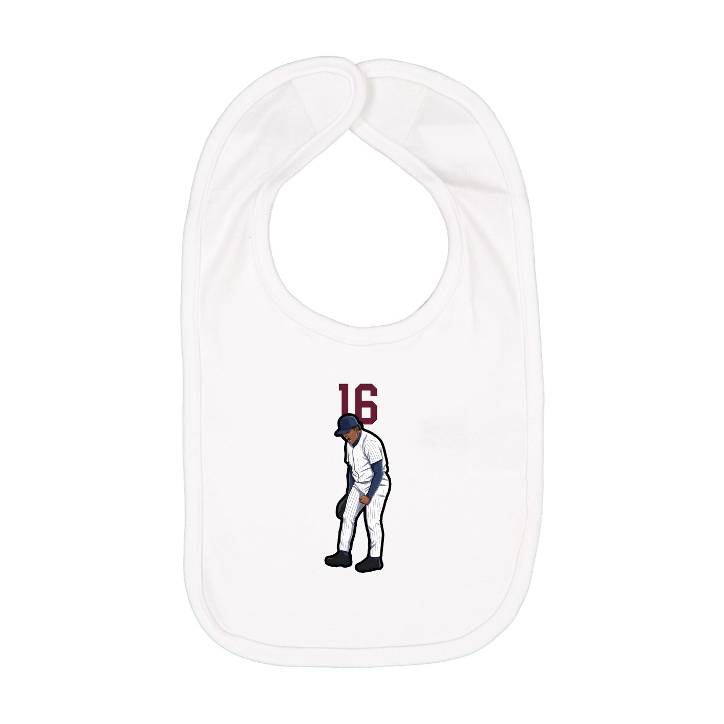 Infant Bib — Number Top in White