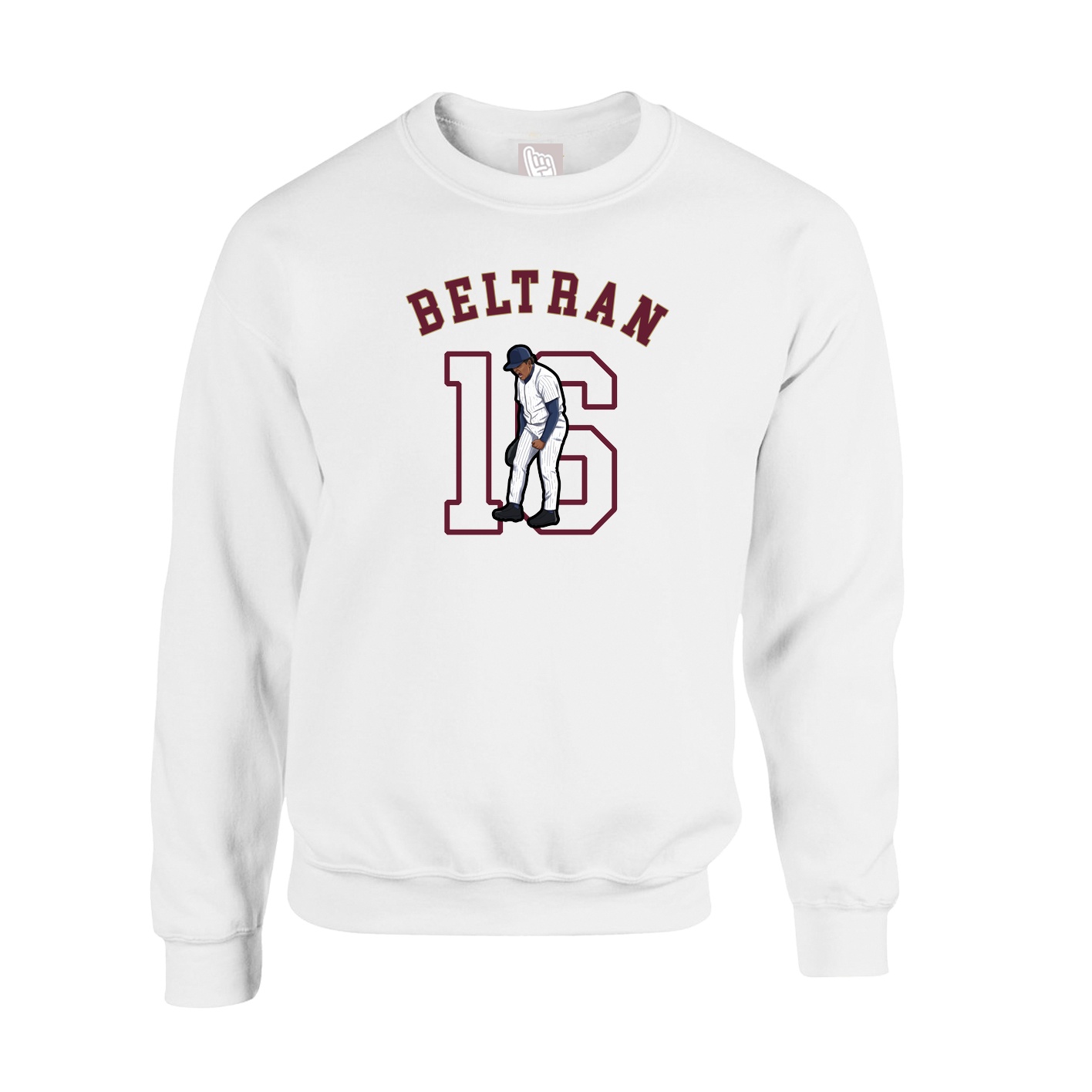 Fleece Crew — Shirsey Arch in White