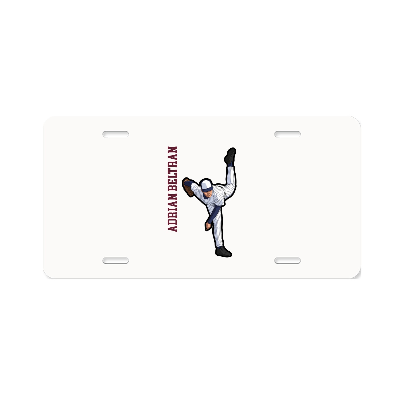 License Plate — Name Vertical in Classic