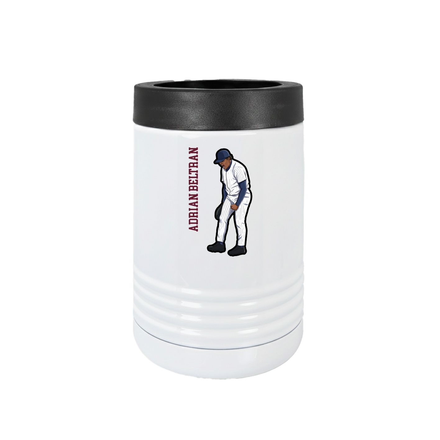 Beverage Holder — Name Vertical in White