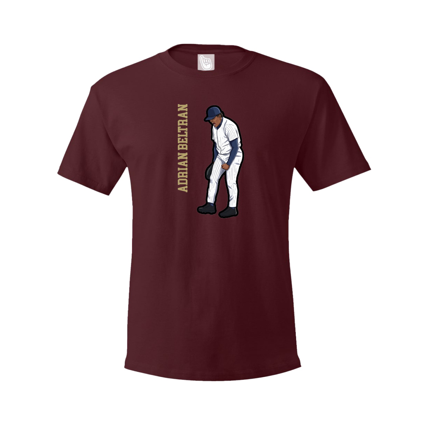 Tee — Name Vertical in Maroon