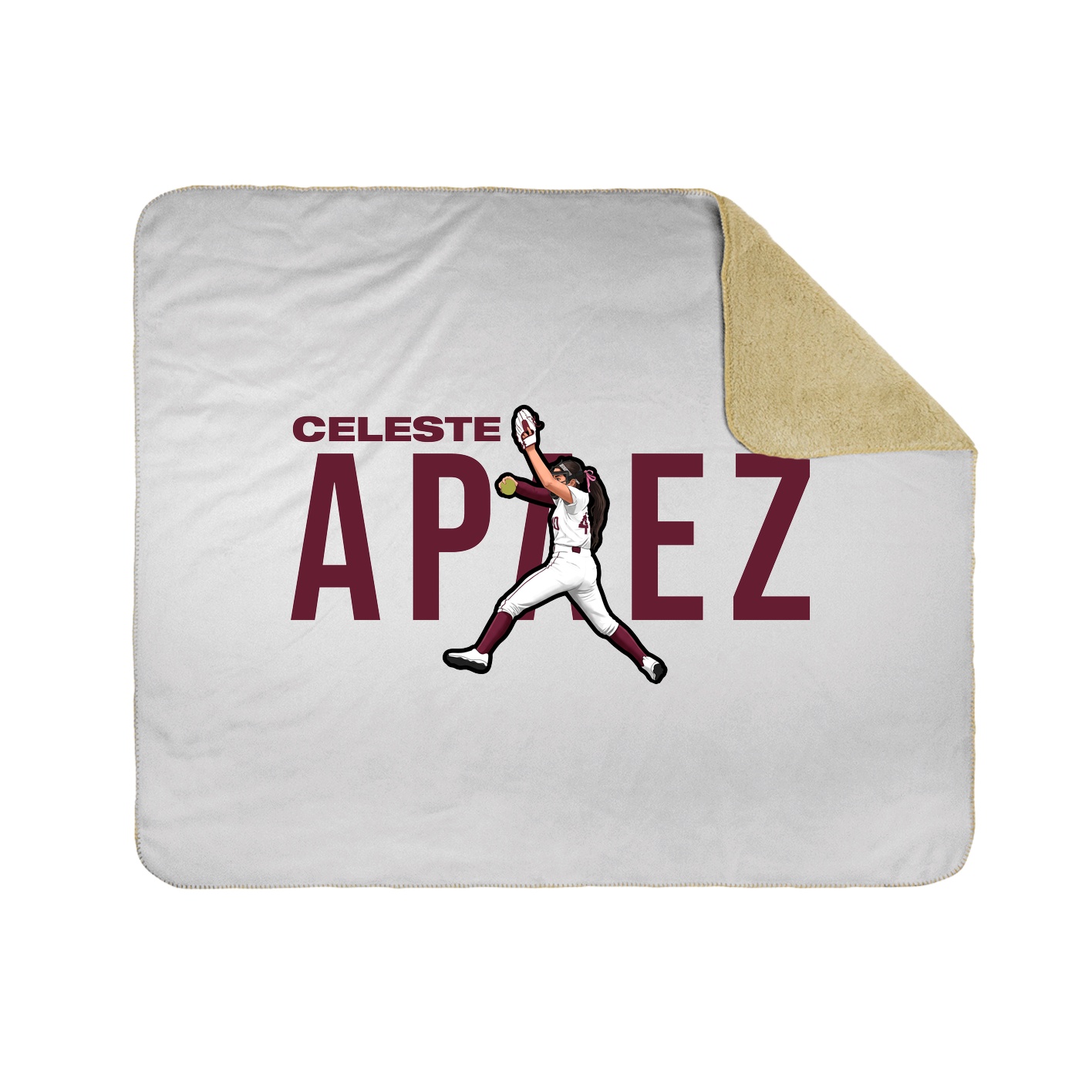 Throw Blanket — Player Name in White