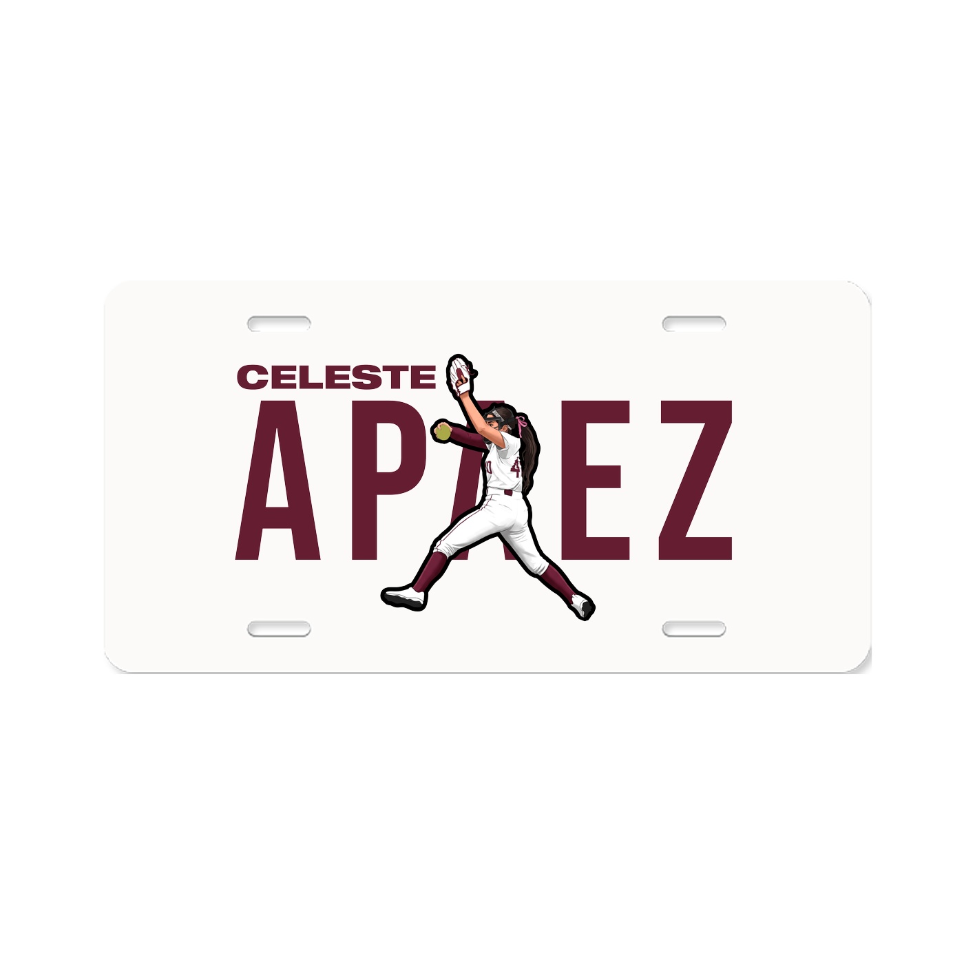 License Plate — Player Name in Classic