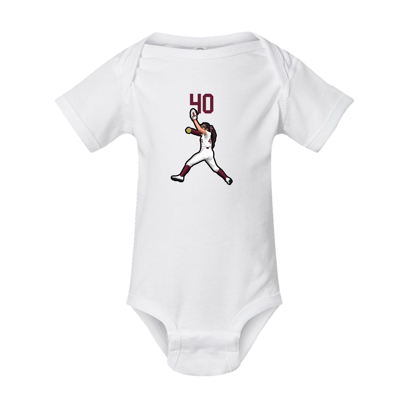 Baby Onesie — Number Top in White