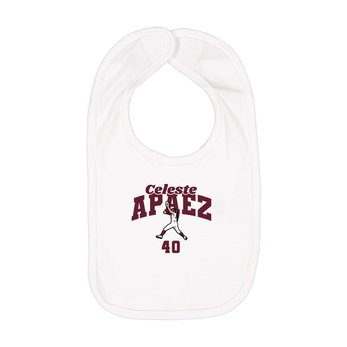 Infant Bib — Signature Arch in White