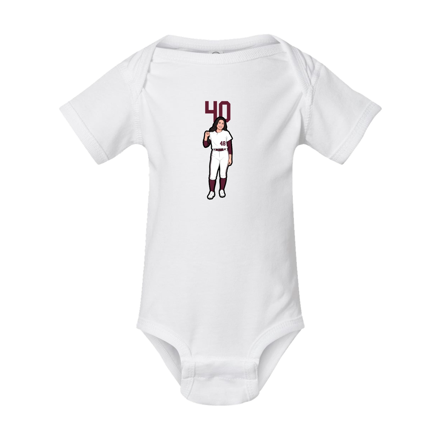 Baby Onesie — Number Top in White
