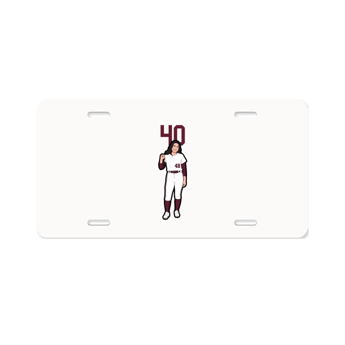 License Plate — Number Top in Classic