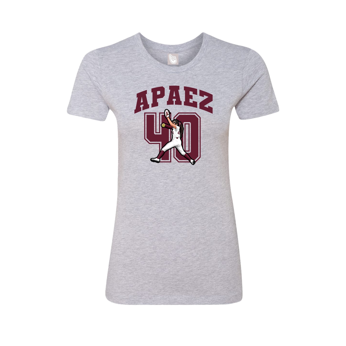 Fitted Women's Tee — Number in Grey