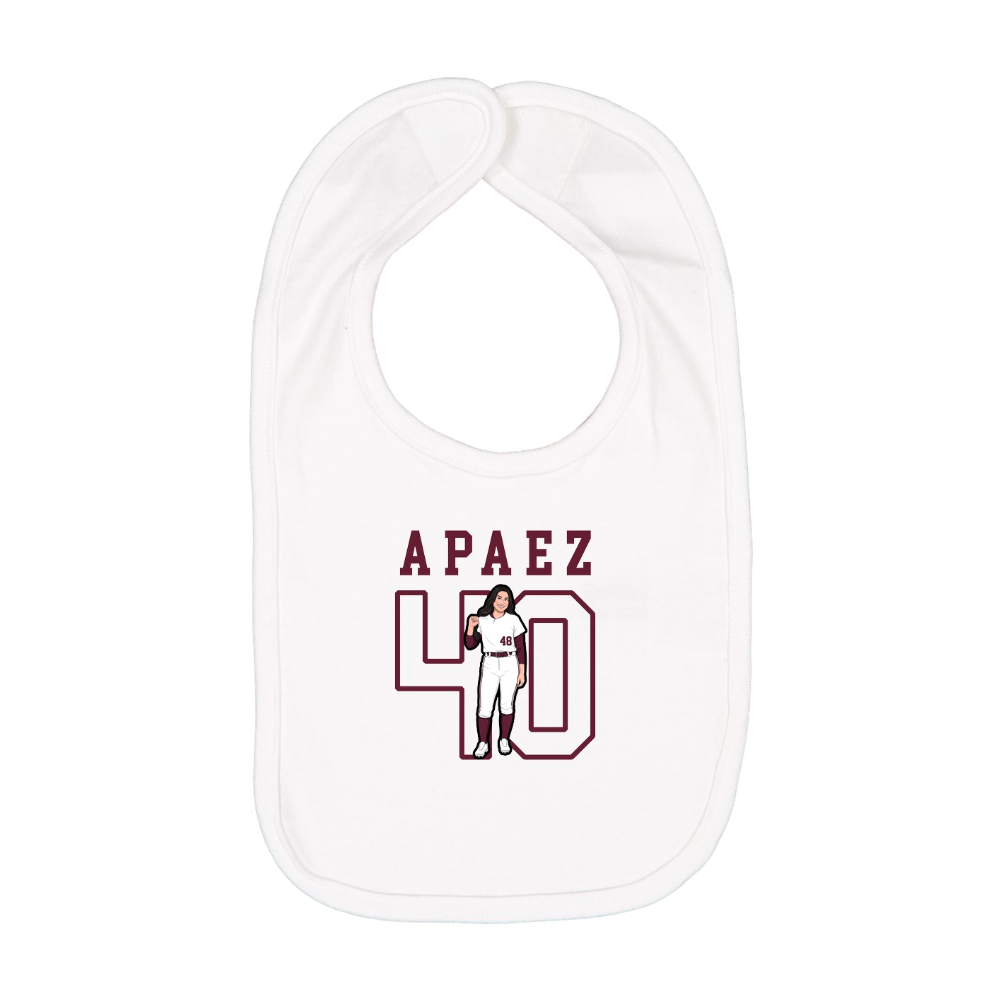 Infant Bib — Shirsey in White
