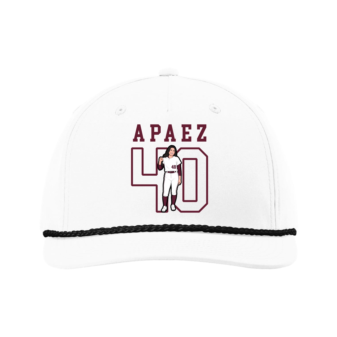 Five-Panel Classic Rope Cap — Shirsey in White