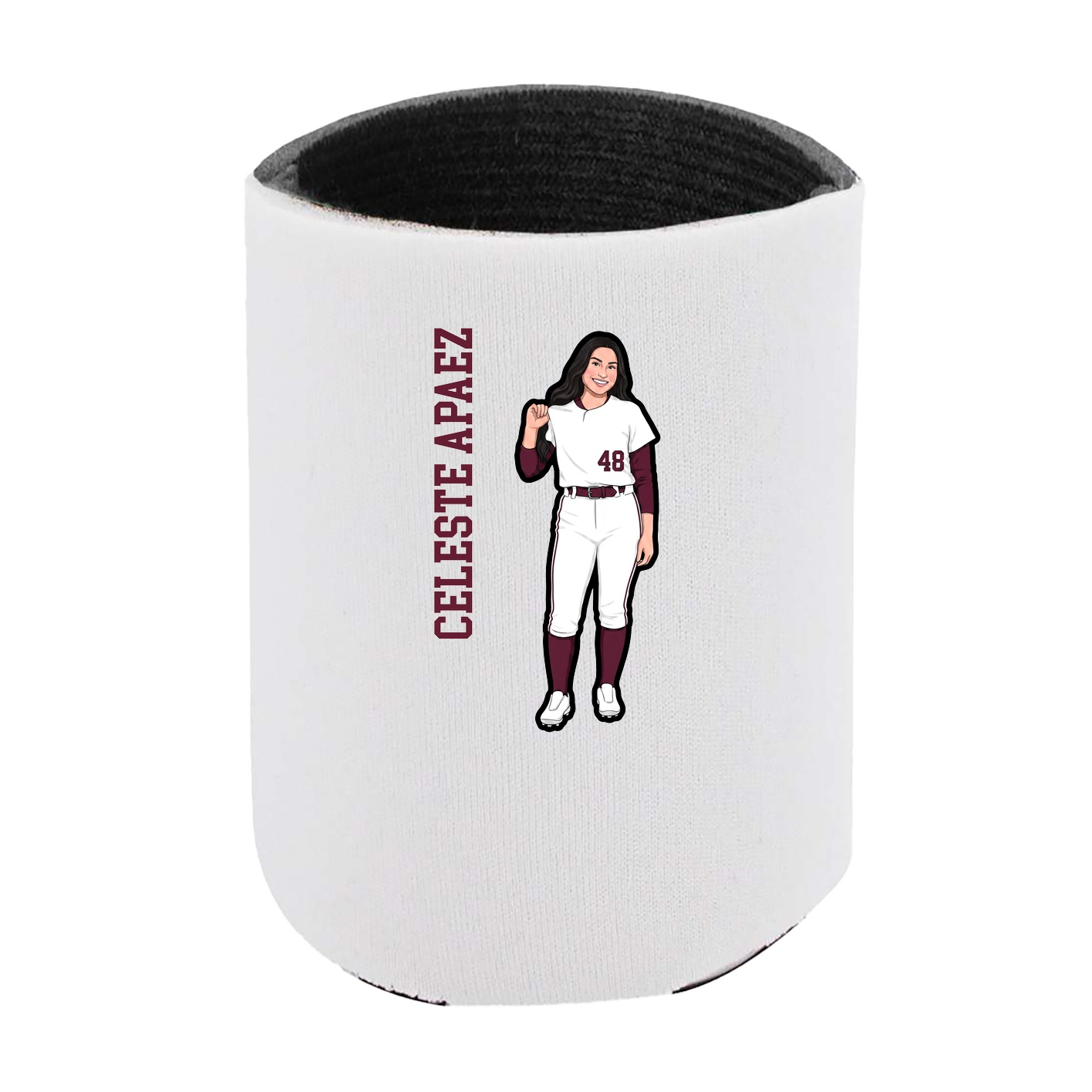 Can Holder — Name Vertical in White