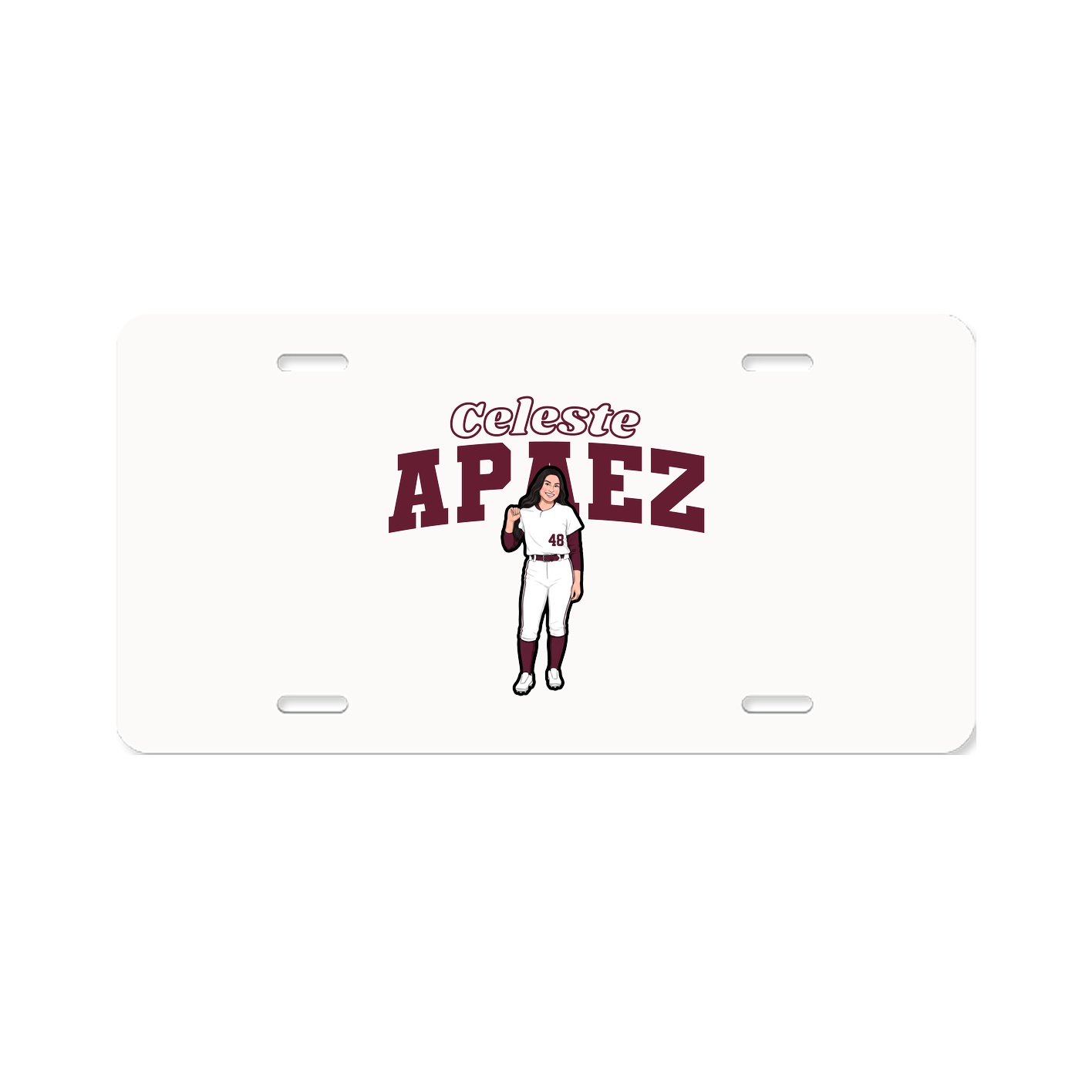 License Plate — Name Arch in Classic