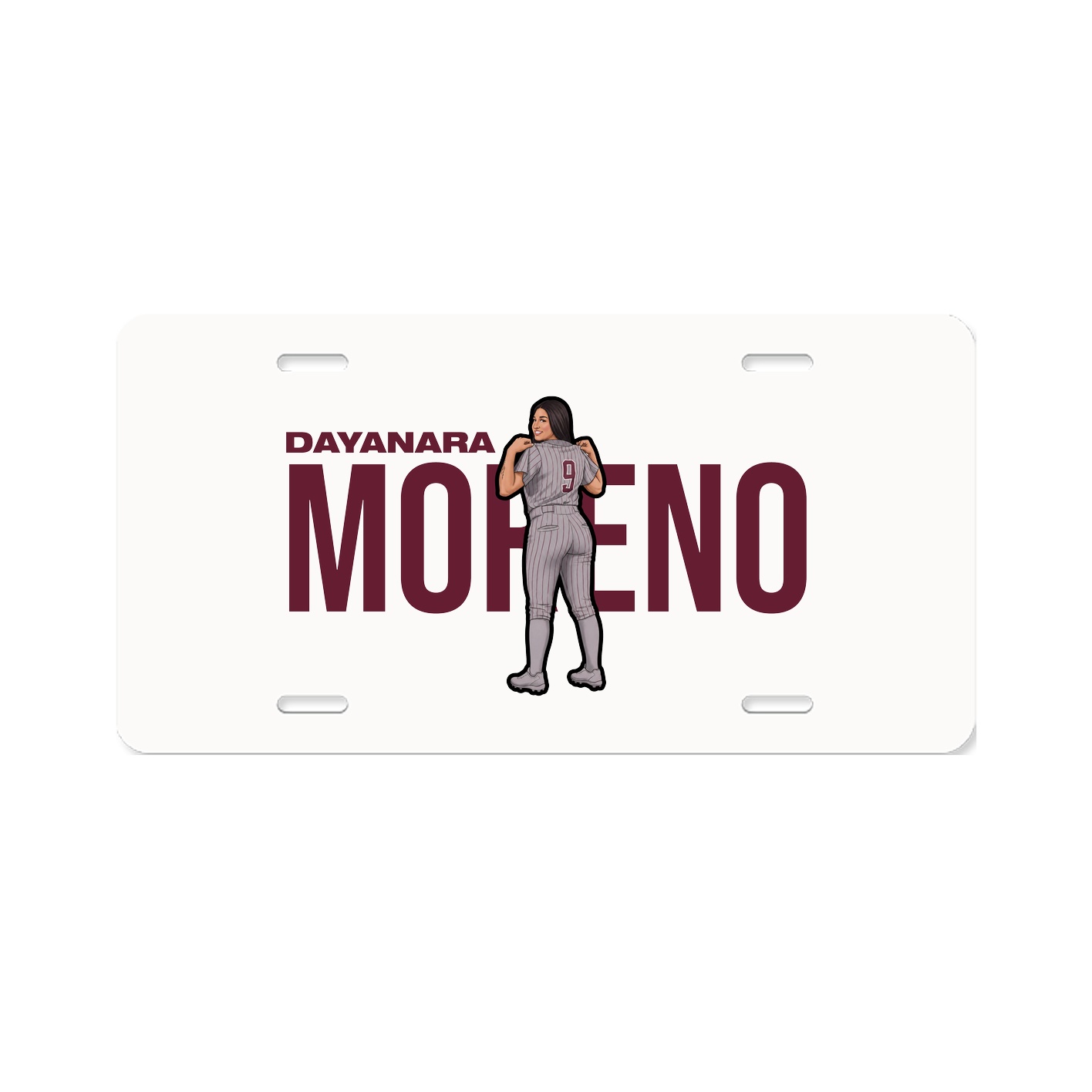 License Plate — Player Name in Classic
