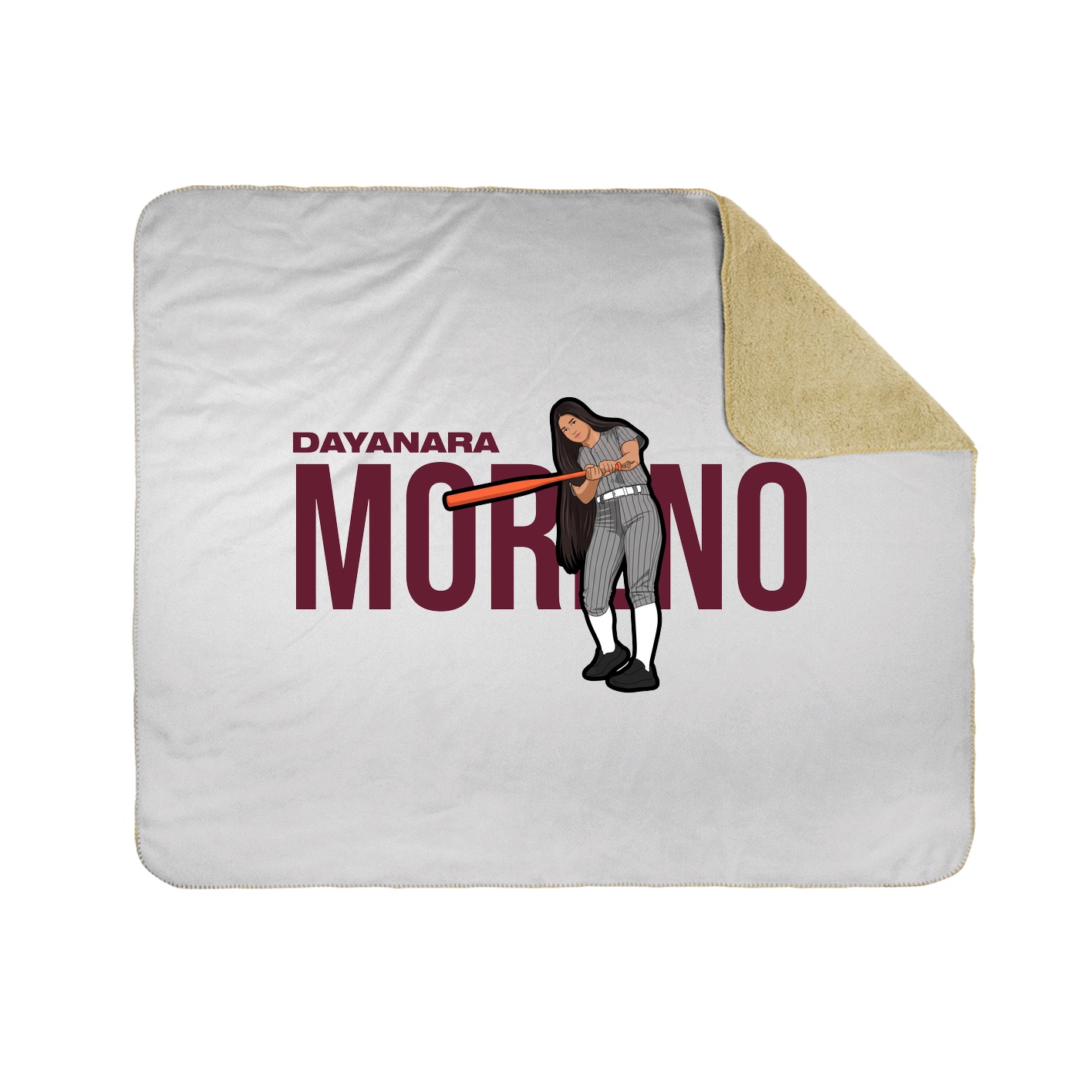 Throw Blanket — Player Name in White