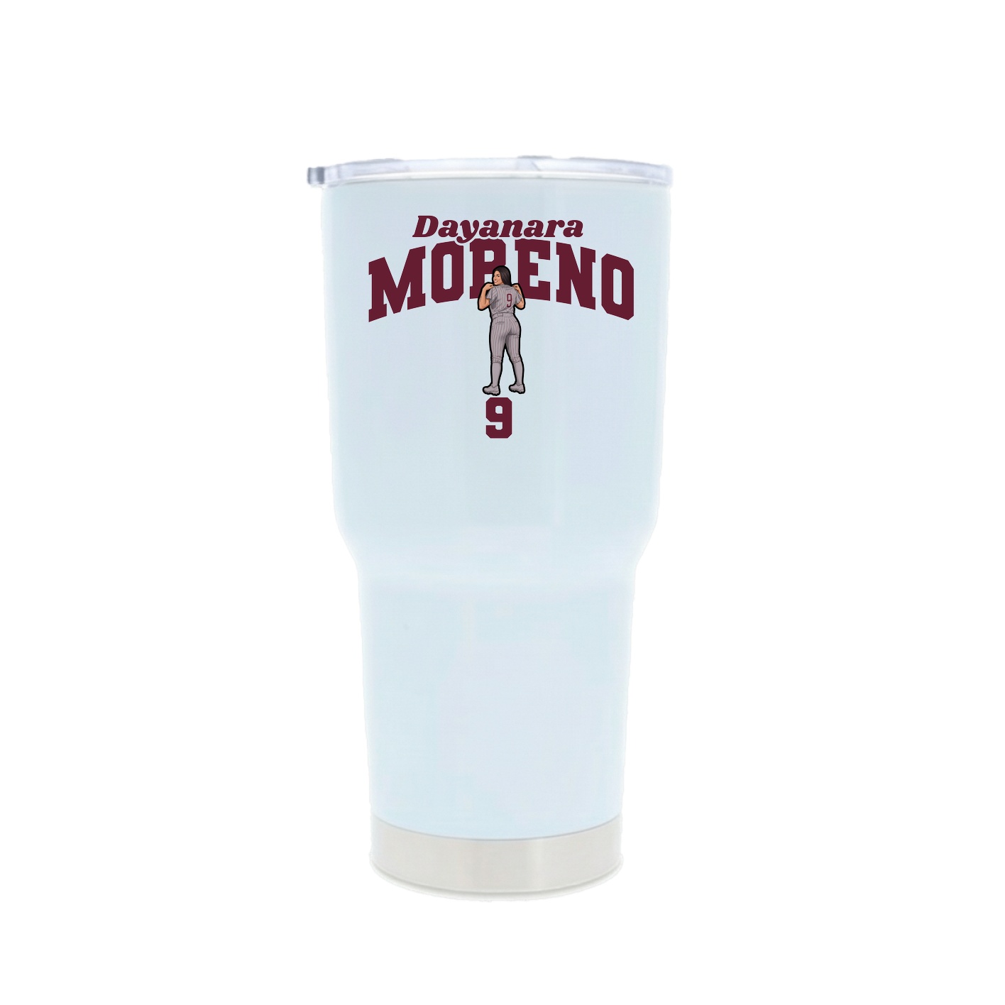30oz Stainless Steel Tumbler — Signature Arch in White