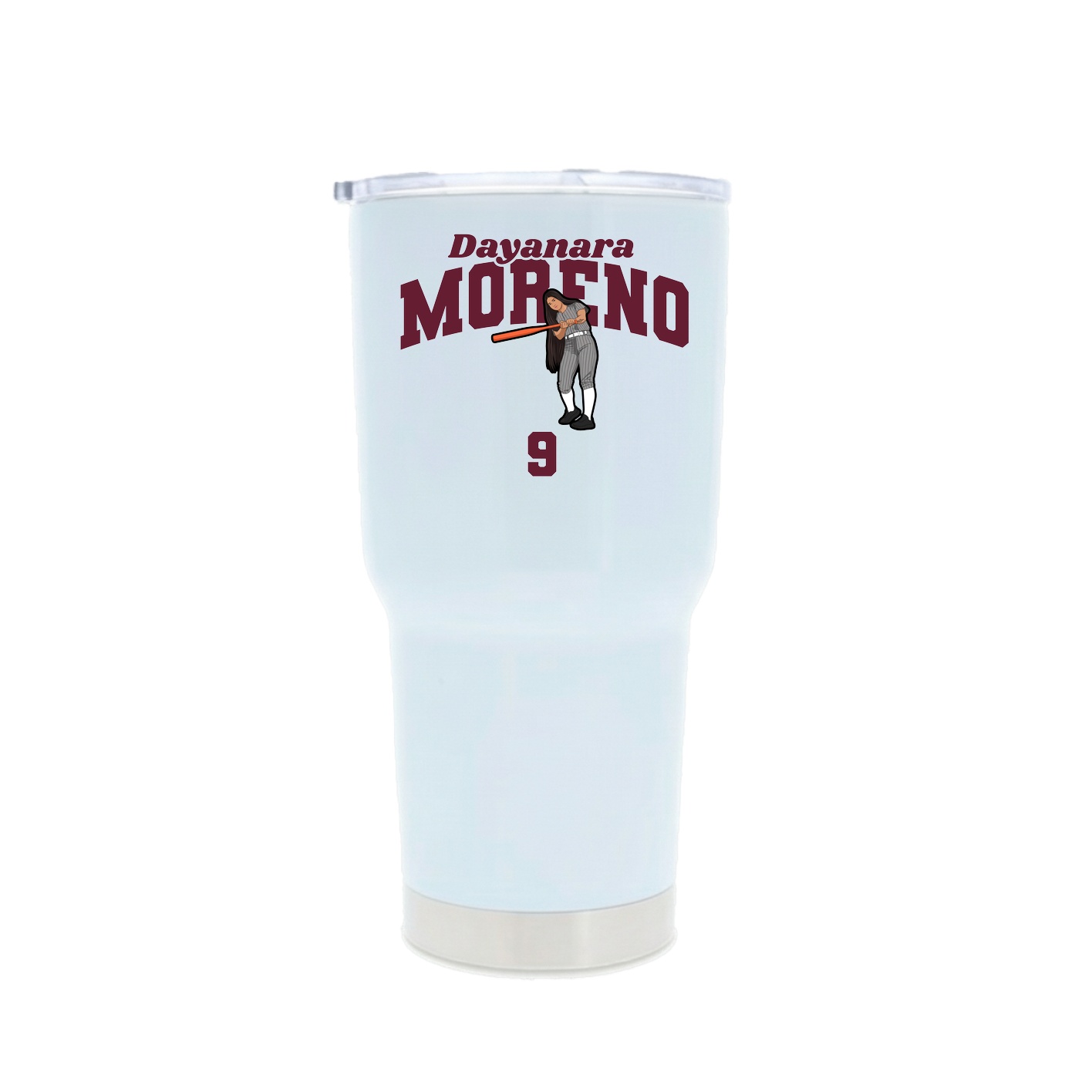 30oz Stainless Steel Tumbler — Signature Arch in White