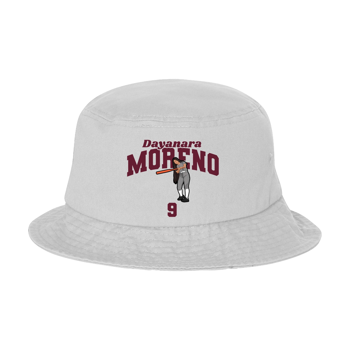 Bucket Cap — Signature Arch in White