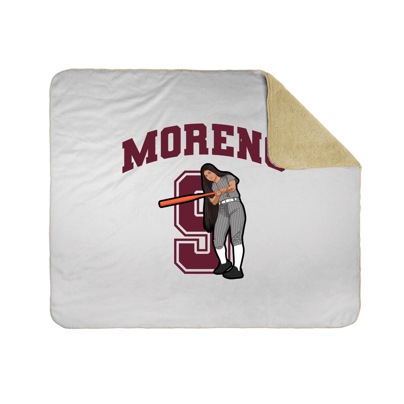 Throw Blanket — Number in White