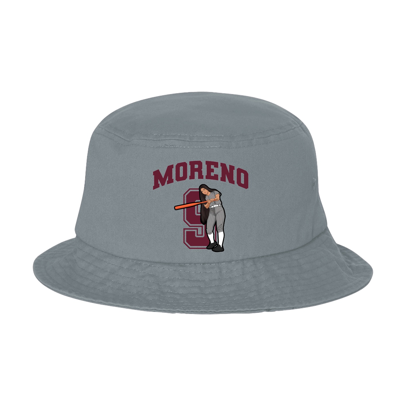 Bucket Cap — Number in Grey