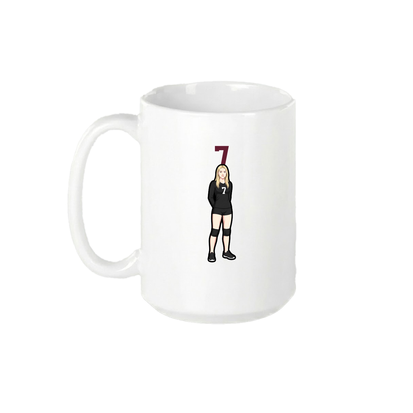 15oz Coffee Mug — Number Top in White